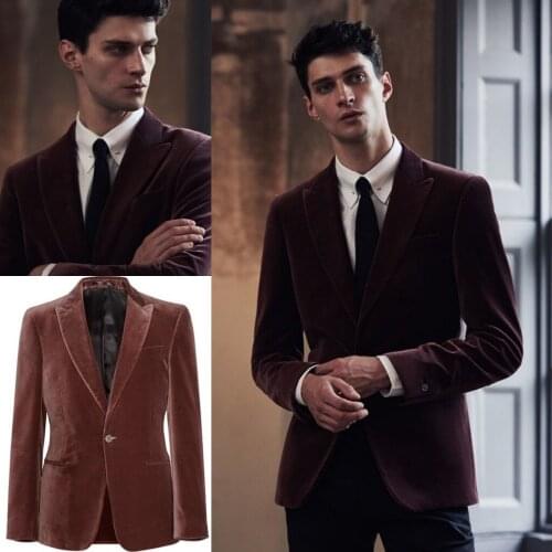 Handsome Business Men Tuxedos Custom Made Peaked Lapel Blazer 1 Piece Set Party Groomsmen Smart Casual Daily Wear