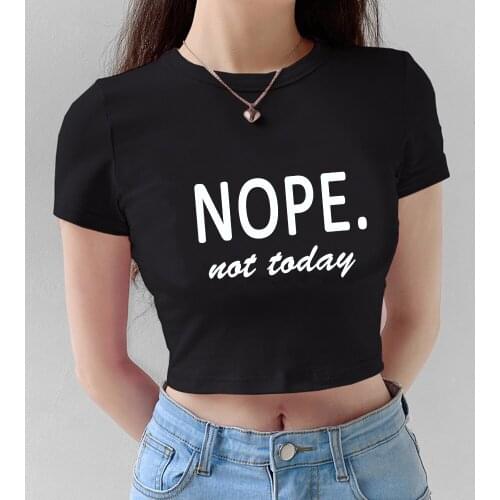 Summer Crop Top T-Shirt for Women Summer Fashion Letter Print Womens Casual T Shirts Sexy Streetwear Short Sleeve Basic Tee