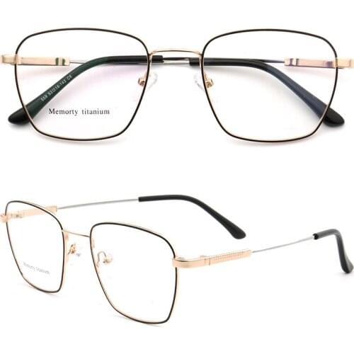 Women Square Eyeglasses Frames for Men Metal Glasses Frames Full Rim Rx Eyeglass Memory Metal lightweight EyFlexible Eyewear