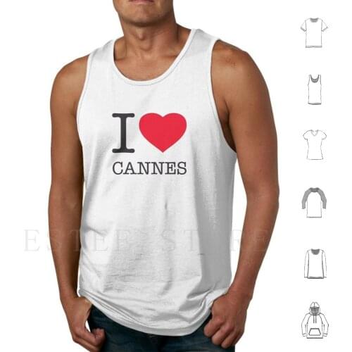 I Love Cannes Tank Tops Vest Sleeveless I Love Cannes Cannes Cotedazur Sainttropez France French Meditterean Sea Riviera