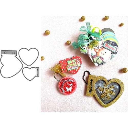 Metal Cutting Dies Heart pendant for DIY Scrapbooking Photo Card Making Decor Supplies Embossing Die Template