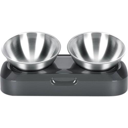 Food Bowl With Stand Cat Dog Water Bowl Non-slip Pet Feeding Dish 15 Degree Tilted Adjustable Feeders Pet Supplies 2020