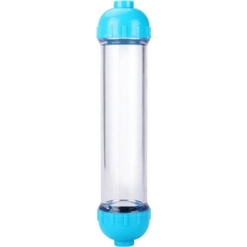Refillable Inline Water filter housing 2" OD x 10-Inch Empty in Line Cartridge -transparent color