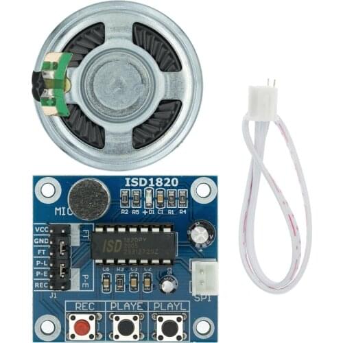 ISD1820 Recording Module Voice Module the Voice Board Telediphone Module Board with Microphones + Loudspeaker