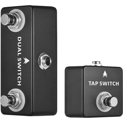 MOSKY 2 Pcs Guitar Pedal Footswitch Foot Switch Guitar Effect Pedal Full Metal Shell Guitar Parts and Accessories, Tap Switch