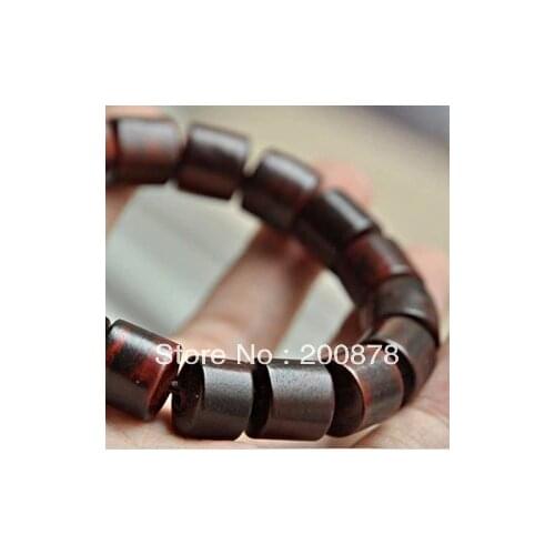 BRO631 Indian Big Leaf Red Sandalwood Prayer Hand Mala 10/12/15mm Natural Wooden drum beads Man Wrist Bracelets