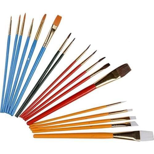 25pcs/set Professional Paint Brush Set Oil Watercolor Paintbrush Drawing Miniature Oil Painting Pen Brush Supplies Art
