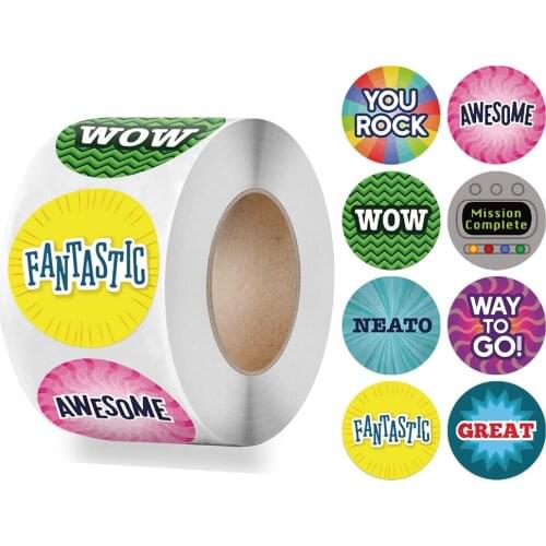 50-500pcs Round 8styles reward Sticker for Seal Labels Multi Color Labels Sticker 1inch handmade offer Stationery Sticker