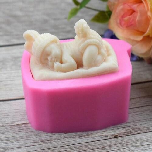 Creative Sleeping Baby Shape Mold Candle Soap Making Clay Epoxy Resin Crafting Mold Home Office Handmade Ornament Tools Moulds