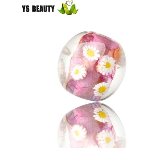 New small Daisy flower Murano glass charm beads, used to make jewelry Diy ornaments, womens handmade lighting beads