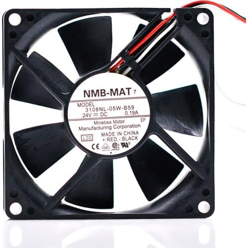 Original For NMB Fan3108NL-05W-B59 3108NL-05W-B50 DC 24V 0.19a 8020 8cm Inverter Cooling Fan