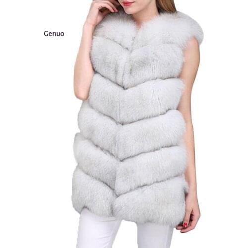 Autumn Winter Warm Vest Coat High-Grade Faux Fur Coat Jacket Fashion Women Import Coat Vest Women Long Outwear Coat
