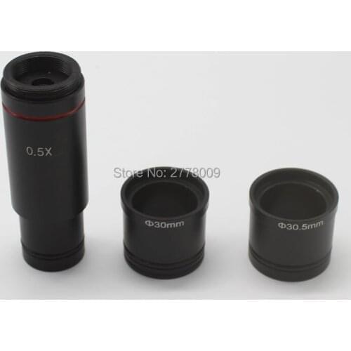 Free Shipping Microscope Camera 0.5X C-Mount Lens For 23.2mm 30mm 30.5mm CCD CMOS Camera Adapter Digital Eyepiece Accessories