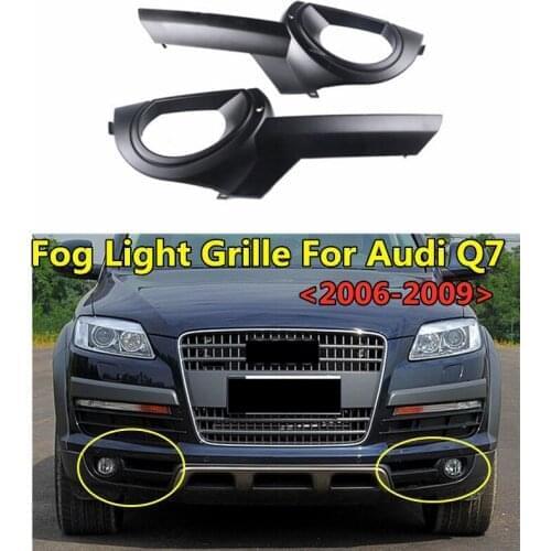 WL ABS Replacement Parts Frame Car Front Lower Bumper Facelift Fog Light Grille For Audi Q7 2006 2007 2008 2009 Fog Lamp Cover