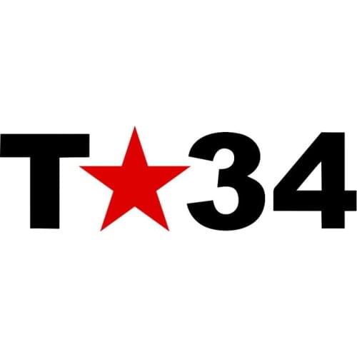 Personality Popular Pieces Car Sticker T-34 Tank for Victory Day Ussr Funny Car Stickers Decals KK 10cm X 32cm