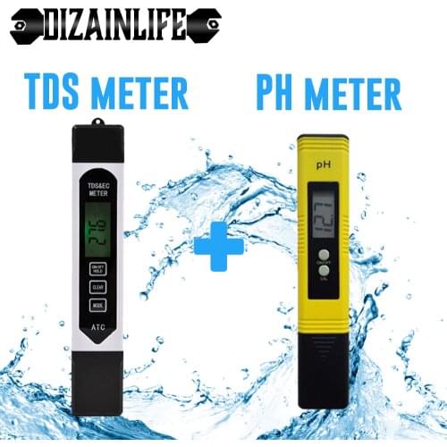 Portable LCD Digital PH Meter 0.01+TDS EC Tester Pen Water Purity PPM Filter Hydroponic for Aquarium Pool Water Wine Test Tool