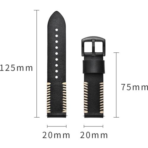 Genuine Leather Strap 22mm For Samsung Galaxy Watch 46mm Replacement Watchband For Amazfit Pace Accessories Watchbands Straps