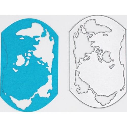 2019 New Arrival Lovely World Map Cutting Dies Stencil DIY Scrapbooking Embossing Decorative Paper Card Craft Template 58x62mm