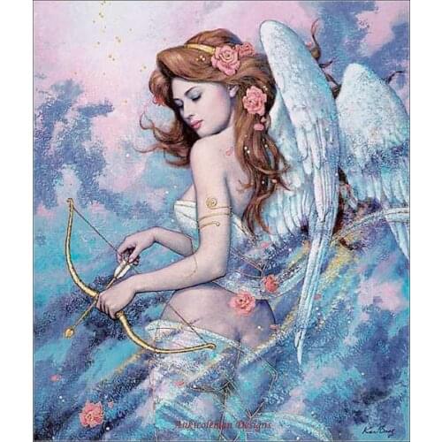 Counted Cross Stitch Kits Needlework Embroidery - Crafts 14 ct Aida DMC Color DIY Arts Handmade Home Decor -Angels Arrow