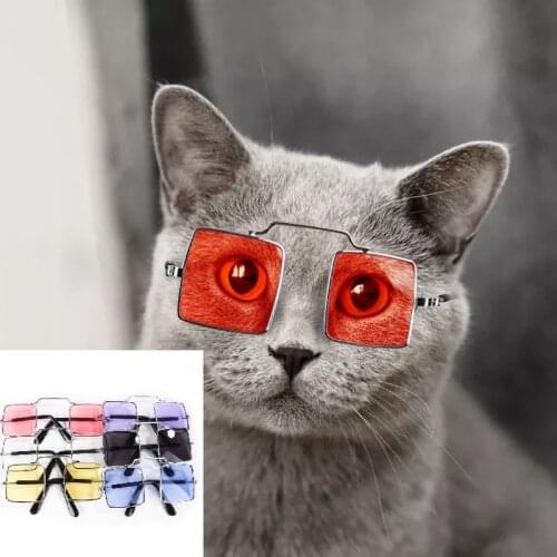 Pet Cat Dog Sunglasses For Little Dogs Cat Eye Wear Pet Sunglasses Photos Props Funny Pet Supplies Toys Pet Accessories 8cm