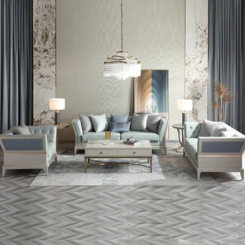 Baijiahui American light luxury leather sofa head leather modern living room furniture solid wood leather sofa db081