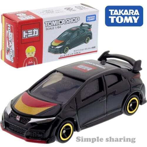 Takara Tomy Tomica Shop Original Honda Civic TYPE R Car Model Diecast Miniature Kids Puppet Magic Baby Toys Roadster Bauble