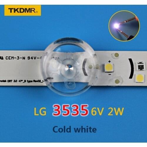 TKDMR 50pcs LG Innotek LED LED Backlight 2W 6V 3535 Cool white LCD Backlight for TV TV Application free shipping