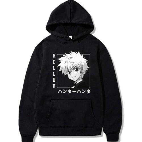 Hunter X Hunter Killua Hoodie Japanese Anime Long Sleeves Loose With Pockets Unisex Clothes