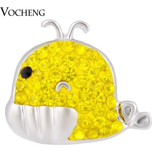 Vocheng Ginger Snap Jewelry Lovely Clay Shark 4 Colors 18mm Coastal Charms Vn-1617