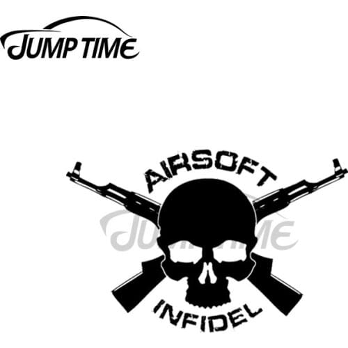 Jump Time 13 x 11cm For Airsoft Infidel Ladies Auto Car Sticker and Decals DIY JDM ATV VAN Waterproof Wall Door Decoration