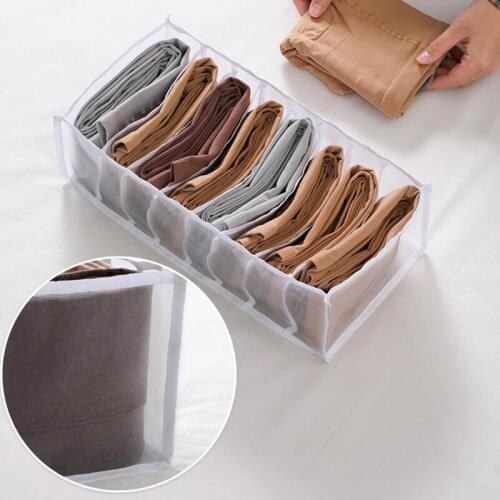 Underwear Storage Box Panties Socks Leggings Storage Box Foldable Mesh Yarn Drawer Type Household Finishing Storage Box ALI88