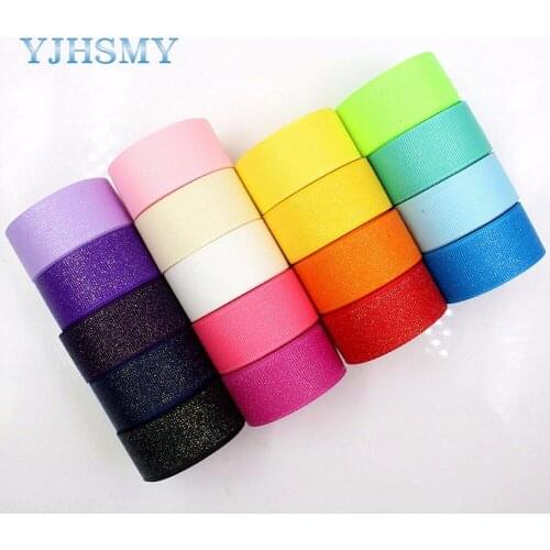 YJHSMY 178081 10 yards of solid color flash ribbons thermal transfer printing lattice wedding accessories DIY handmade materials