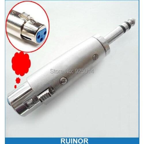 3pin XLR Female to 1/4" 6.35mm Stereo Male Plug for Mixer Audio Mic Microphone