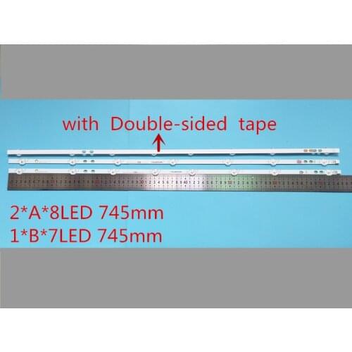 5set=15 PCS 745mm LED backlight strip for LG Bush Vestel 40 inch LB40017 17DLB40VXR1 VES400UNDS-2D-N11 VES400UNDS-2D-N12