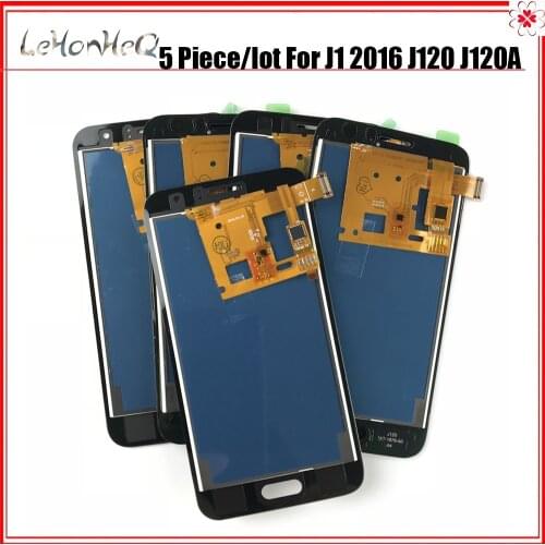 5 Piece Lot LCD For Samsung Galaxy J1 2016 LCD Display J120 J120A J120H Adjust Touch Screen Digitizer Assembly
