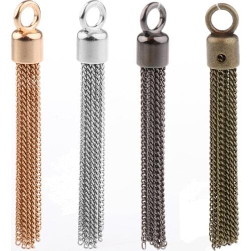 70mm Long Fashion Tassel Shape Charms Pendants for Bracelet Necklace Earring Jewelry Making Decoration Crafts