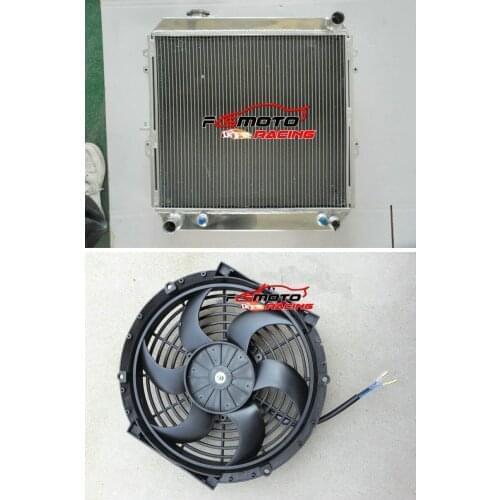 Full Aluminum Radiator + FAN For Toyota HILUX RN80 3.0L V6 PETROL 1988-1996 AT&MT 95 94 93 92 91 90 89