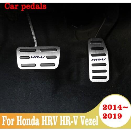 Auto Accelerator Fuel Clutch Gas Brake Pedals Plate Cover Pad For Honda HRV HR-V Vezel 2014-2017 2018 2019 Car Accessories