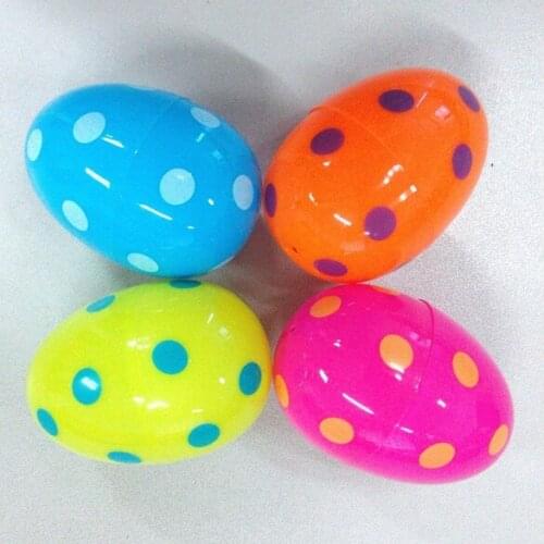 Free shipping 12pcs polka dot Plastic egg Easter Egg for gift 6x4cm 12pcs/lot