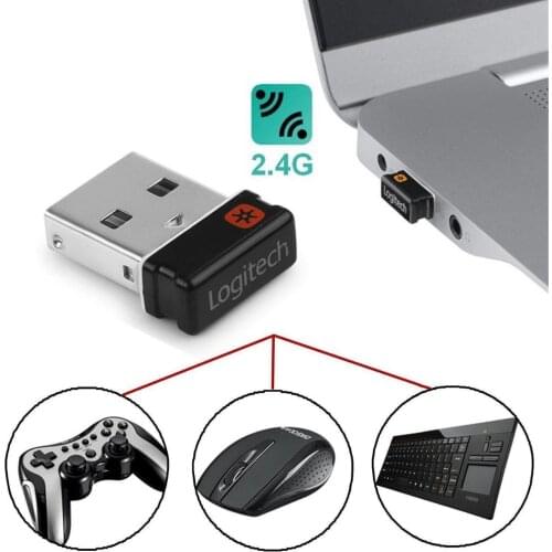 6mm Wireless Dongle Receiver Unifying USB Adapter for Logitech Mouse Keyboard Connect 6 Device for MX M905 M950 M505 M510 M525