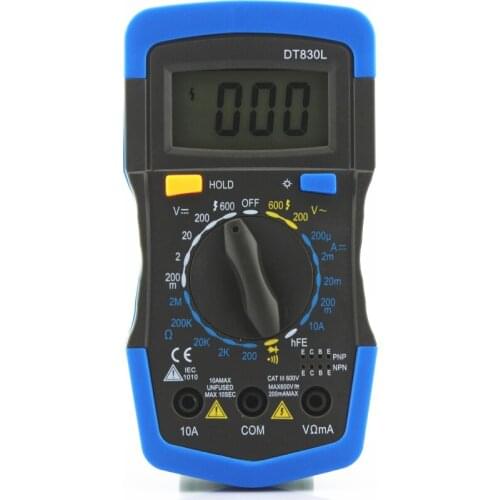 Blu-ray display Digital multimeter DT830L A830L Multimeter Handheld multimeter Ammeter