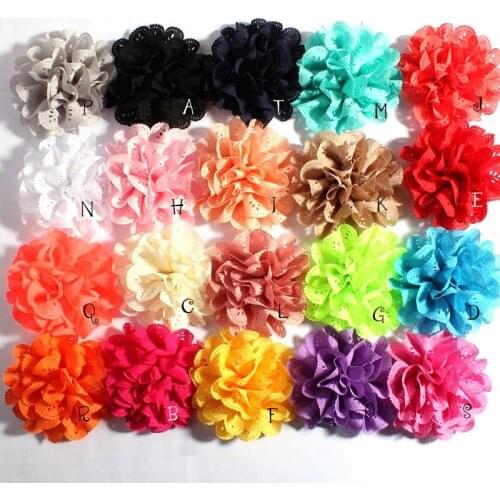 500pcs/lot 10cm Fashion Hollow Out Blossom Eyelet Hair Flowers Soft Chic Artificial Fabric Flowers For Hair Clip Girls Headbands