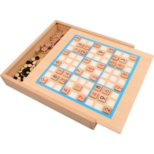 Childrens Wooden Sudoku Chess puzzle toy game board adult logical thinking kids educational toys gifts for Children