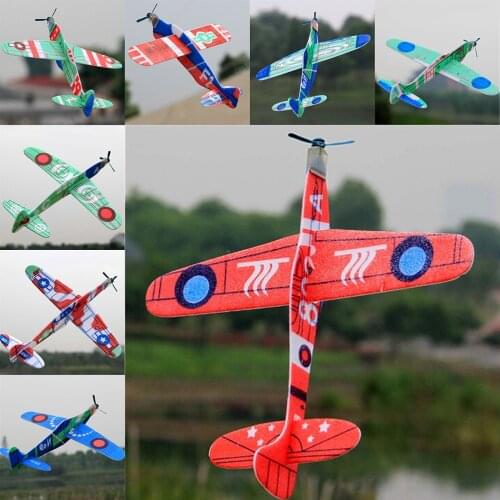 DIY Hand Throw Flying Glider Planes Toys Foam Aeroplane Model Fillers Flying Glider Plane Toys Game Random