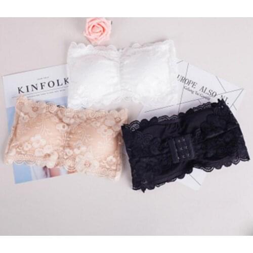 Women Sexy Lace Cute Tube Tops Strapless Bra Seamless Padded for kids girls Teens crop tops dropshipping