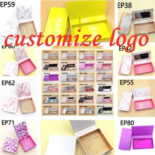 25mm mink lashes box one pair with mirror case false eyelash packaging box lash boxes package custom logo faux cils strip box