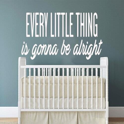 Creative every little thing is gonna be alright Vinyl Wall Sticker Home Decor Stikers vinyl Stickers Home Decoration Wallpaper