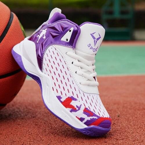 Boy Brand High Quality Leather Thick Sole Kids Sneakers Boys Basketball Shoes Children Sports Shoes Boy Trainers Basket Shoes