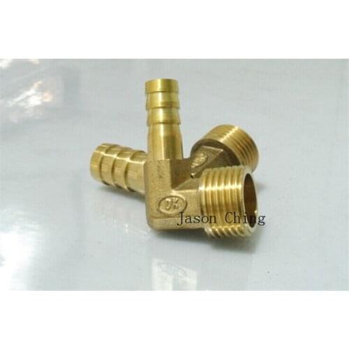 2Pcs Brass Fittings Male Hose Barb 90degree Elbow, Hose ID 6mm Male Pipe Size 1/2"