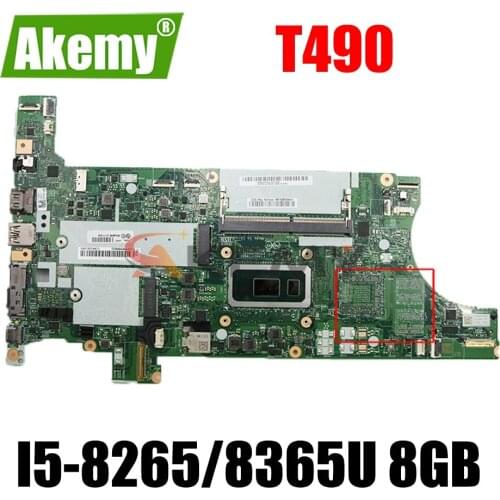 For Lenovo ThinkPad T490 motherboard FT490/FT492/FT590/FT591 NM-B901 with I5-8265/8365U CPU RAM 8GB mainboard 100% fully tested